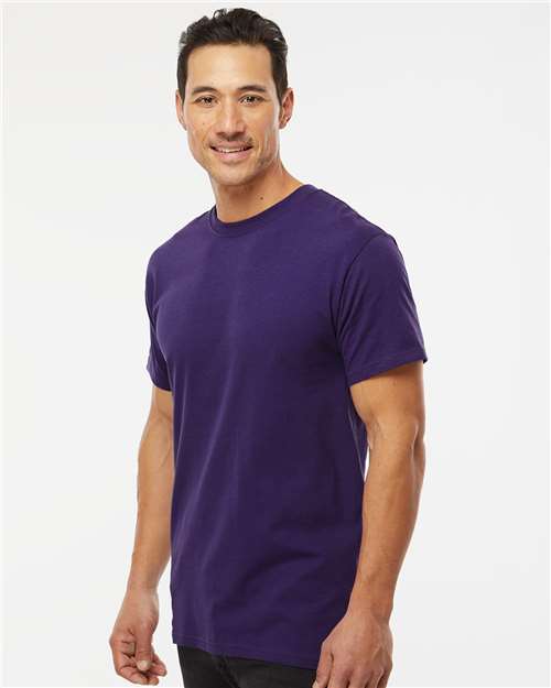 M&O Men's Gold Soft Touch T-Shirt - 4800 - 4800M Purple
