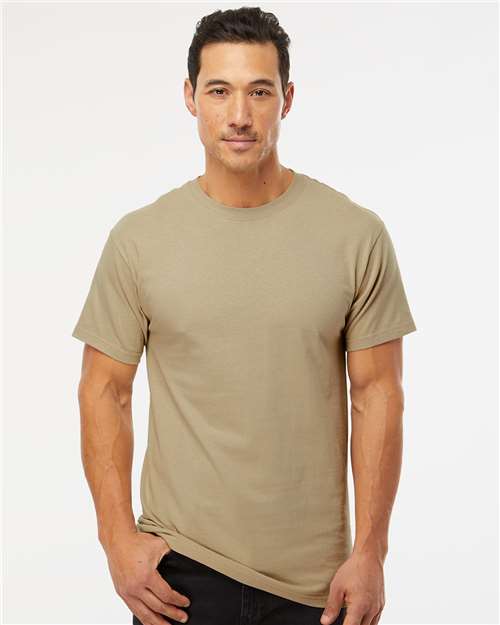 M&O Men's Gold Soft Touch T-Shirt - 4800 - 4800M Sand