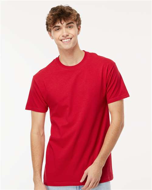 M&O Men's Gold Soft Touch T-Shirt - 4800 - 4800M Deep Red