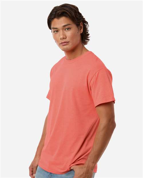 M&O Men's Gold Soft Touch T-Shirt - 4800 - 4800M Heather Coral