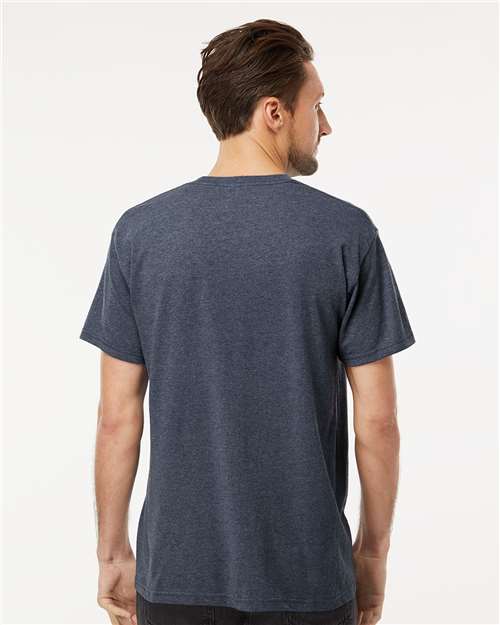 M&O Men's Gold Soft Touch T-Shirt - 4800 - 4800M Heather Navy