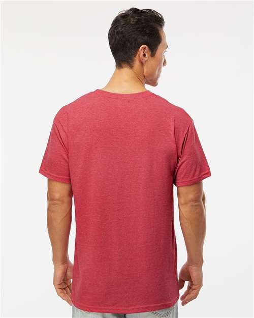 M&O Men's Gold Soft Touch T-Shirt - 4800 - 4800M Heather Red