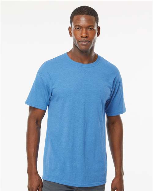 M&O Men's Gold Soft Touch T-Shirt - 4800 - 4800M Heather Turquoise