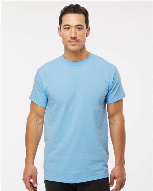 M&O Men's Gold Soft Touch T-Shirt - 4800 - 4800M Light Blue
