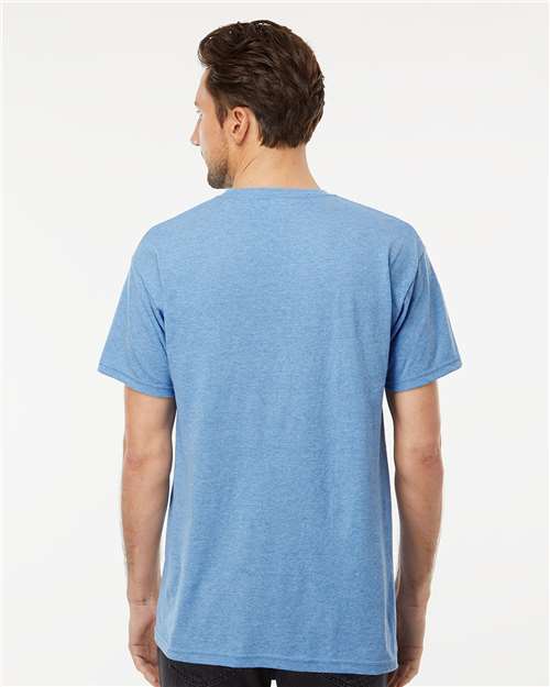 M&O Men's Gold Soft Touch T-Shirt - 4800 - 4800M Light Blue Heather