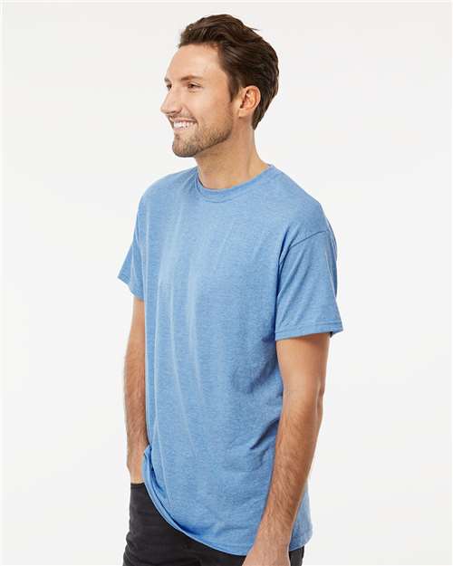M&O Men's Gold Soft Touch T-Shirt - 4800 - 4800M Light Blue Heather