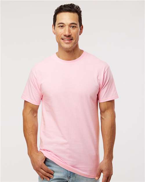 M&O Men's Gold Soft Touch T-Shirt - 4800 - 4800M Light Pink
