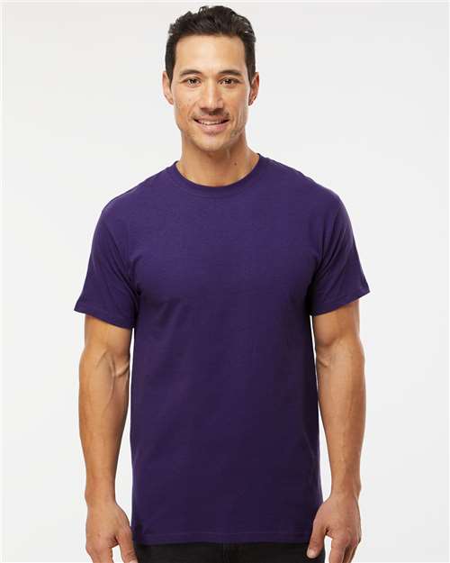 M&O Men's Gold Soft Touch T-Shirt - 4800 - 4800M Purple