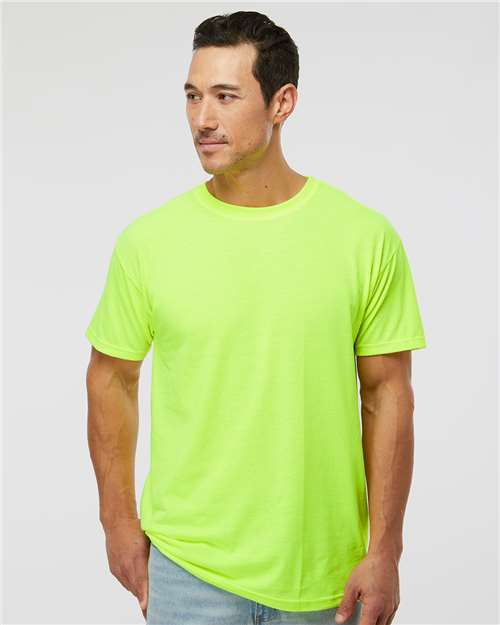 M&O Men's Gold Soft Touch T-Shirt - 4800 - 4800M Safety Green