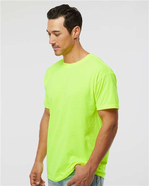 M&O Men's Gold Soft Touch T-Shirt - 4800 - 4800M Safety Green