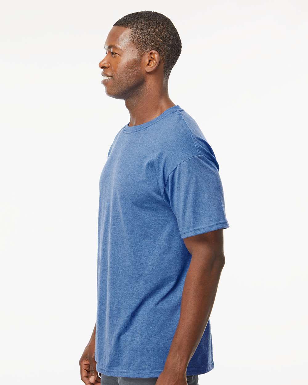 M&O Men's Gold Soft Touch T-Shirt - 4800 - 4800M Heather Royal