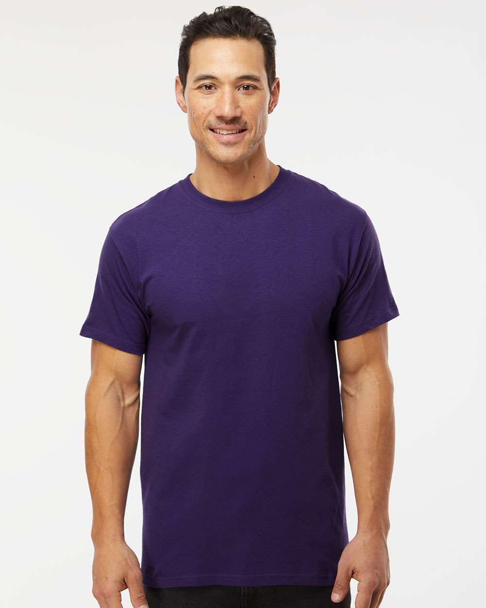 M&O Men's Gold Soft Touch T-Shirt - 4800 - 4800M Purple