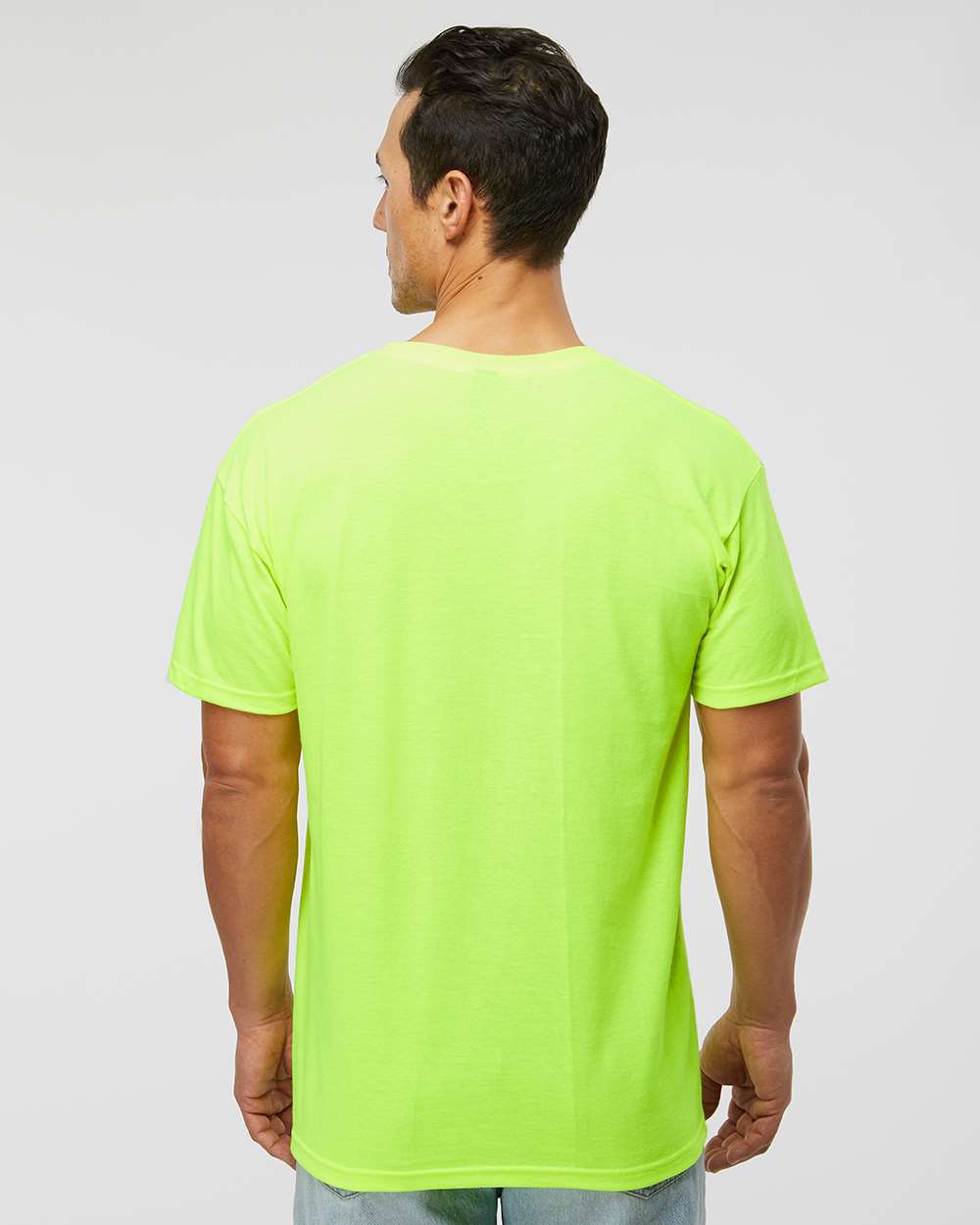 M&O Men's Gold Soft Touch T-Shirt - 4800 - 4800M Safety Green
