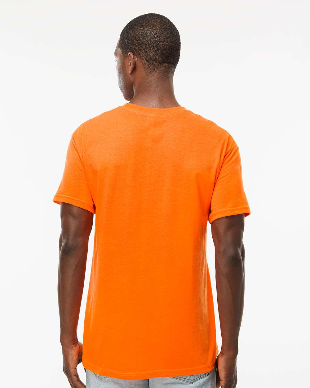 M&O Men's Gold Soft Touch T-Shirt - 4800 - 4800M Safety Orange