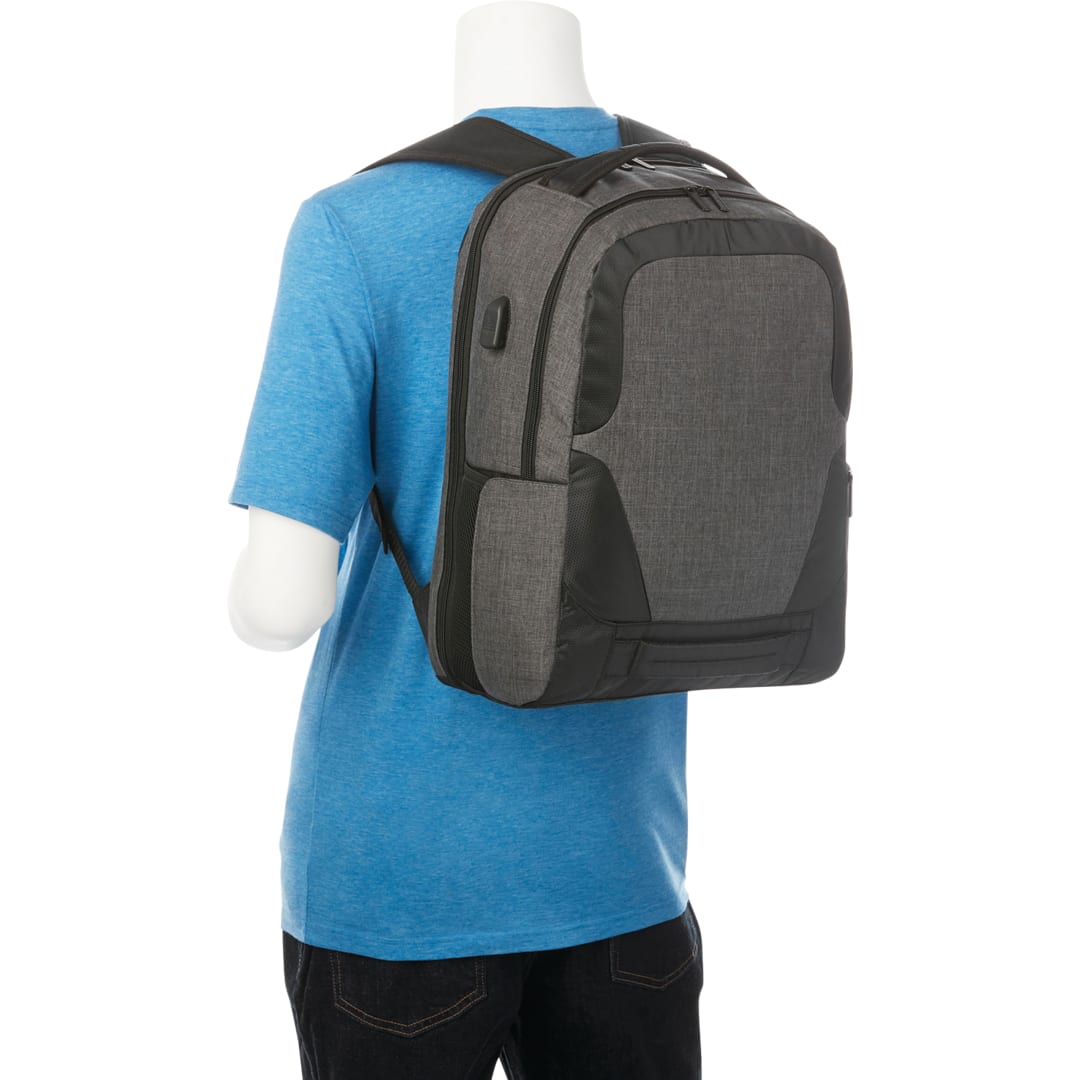 Overland 17&quot; TSA Computer Backpack w/ USB Port - 3750-07 Gray