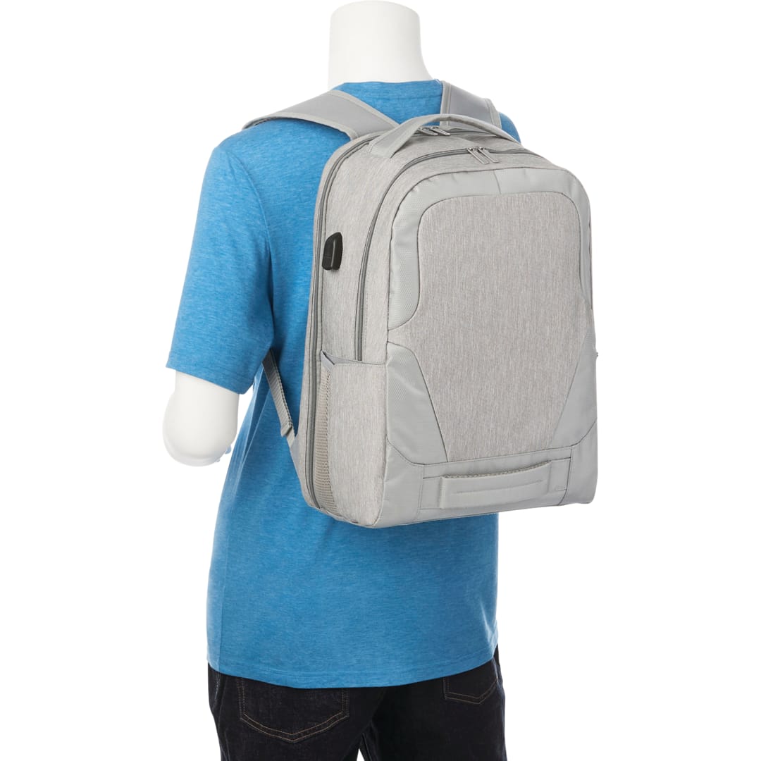 Overland 17&quot; TSA Computer Backpack w/ USB Port - 3750-07 Gray