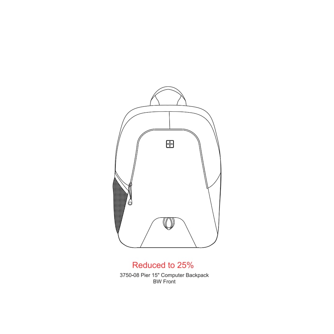 Pier 15&quot; Computer Backpack - 3750-08 Gray