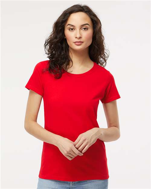 M&O Women's Gold Soft Touch T-Shirt - 4810 - 4810M Deep Red