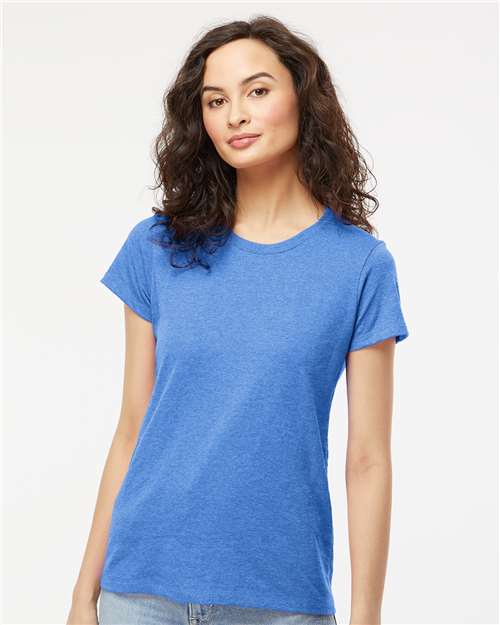 M&O Women's Gold Soft Touch T-Shirt - 4810 - 4810M Heather Royal