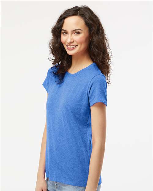 M&O Women's Gold Soft Touch T-Shirt - 4810 - 4810M Heather Royal