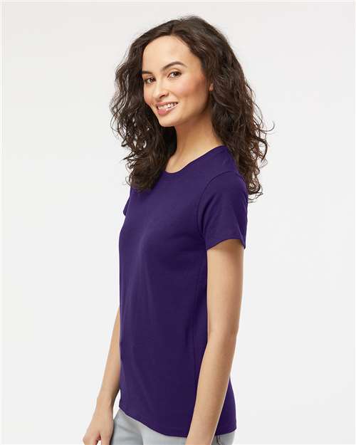 M&O Women's Gold Soft Touch T-Shirt - 4810 - 4810M Purple
