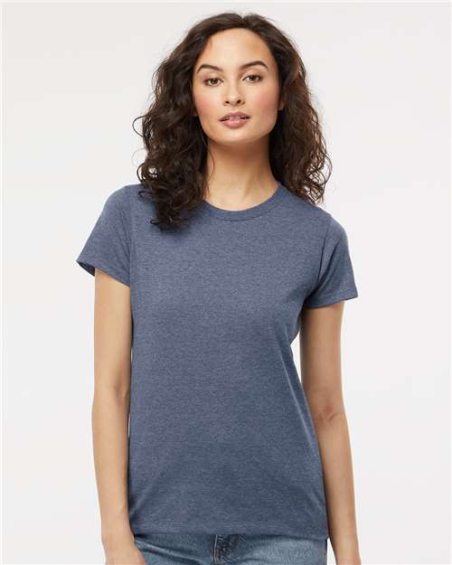 M&O Women's Gold Soft Touch T-Shirt - 4810 - 4810M Heather Navy