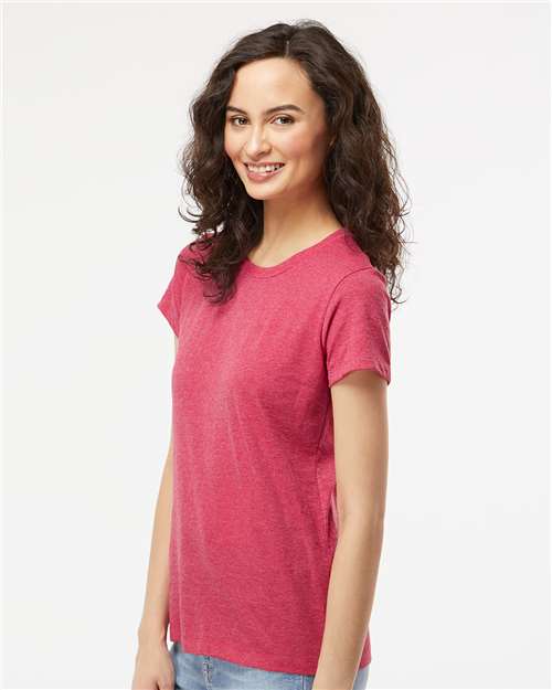 M&O Women's Gold Soft Touch T-Shirt - 4810 - 4810M Heather Pink