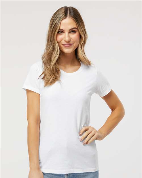 M&O Women's Gold Soft Touch T-Shirt - 4810 - 4810M White