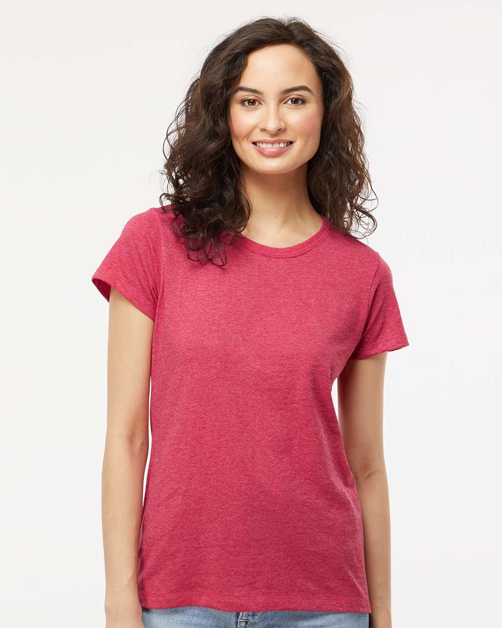 M&O Women's Gold Soft Touch T-Shirt - 4810 - 4810M Heather Pink