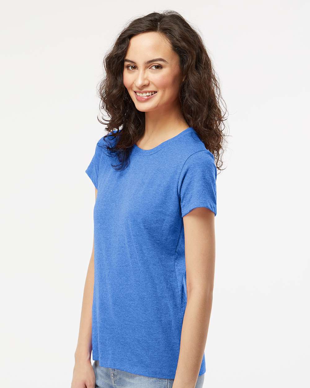 M&O Women's Gold Soft Touch T-Shirt - 4810 - 4810M Heather Royal
