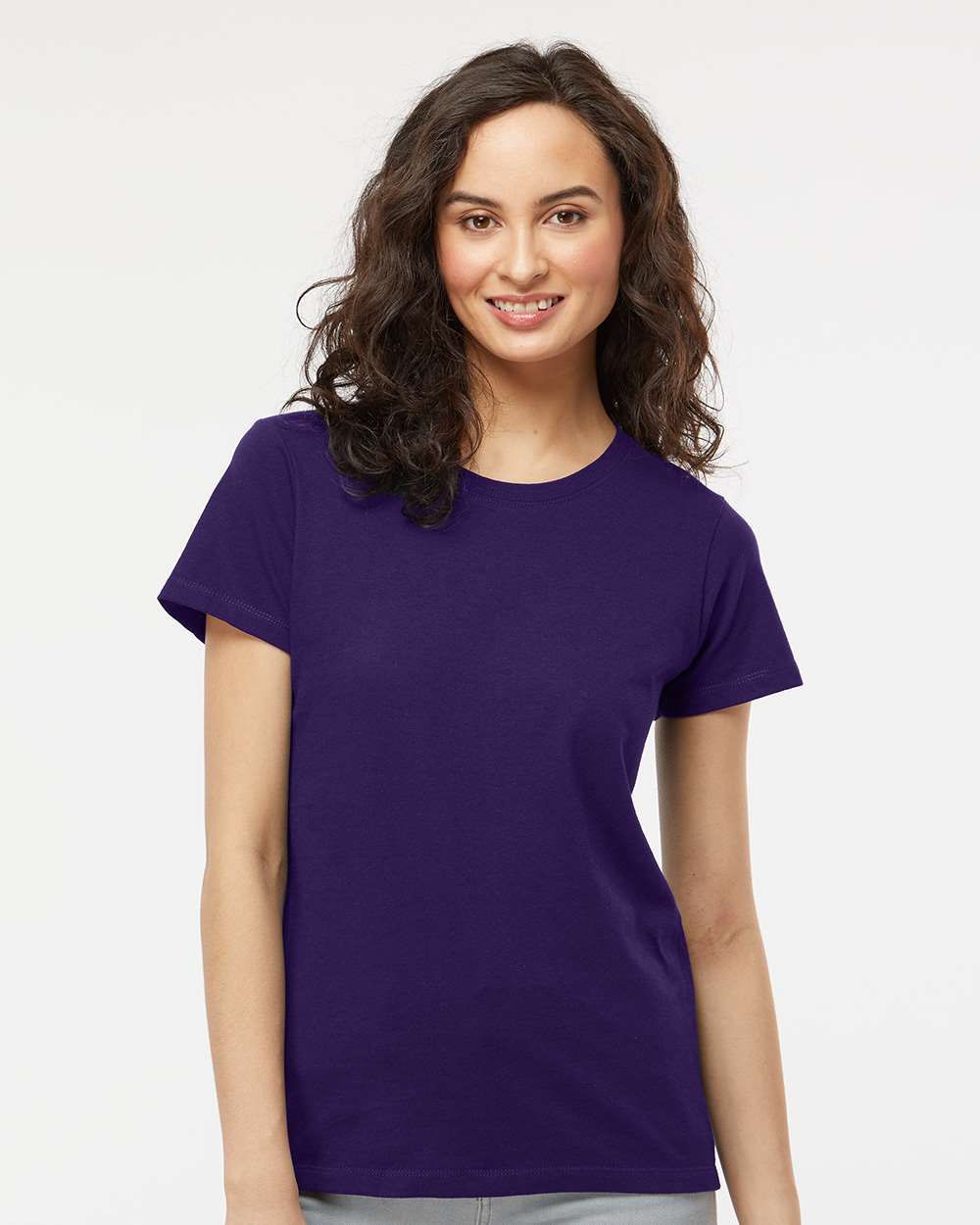 M&O Women's Gold Soft Touch T-Shirt - 4810 - 4810M Purple