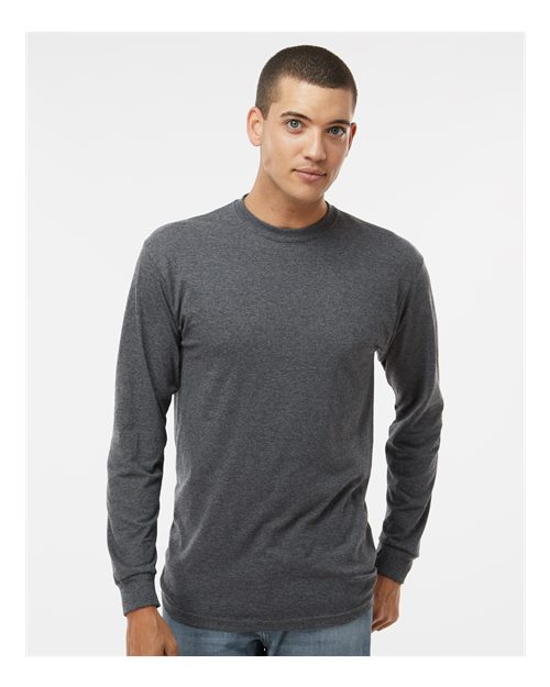M&O Unisex Gold Soft Touch Long Sleeve T-Shirt - 4820 - 4820M Dark Heather