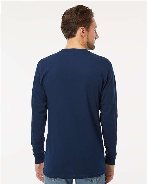 M&O Unisex Gold Soft Touch Long Sleeve T-Shirt - 4820 - 4820M Deep Navy