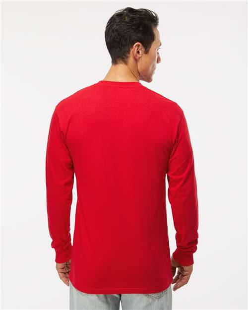 M&O Unisex Gold Soft Touch Long Sleeve T-Shirt - 4820 - 4820M Deep Red