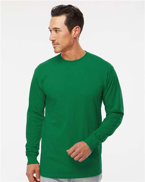 M&O Unisex Gold Soft Touch Long Sleeve T-Shirt - 4820 - 4820M Fine Kelly Green