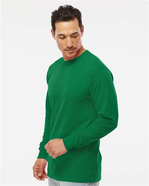 M&O Unisex Gold Soft Touch Long Sleeve T-Shirt - 4820 - 4820M Fine Kelly Green