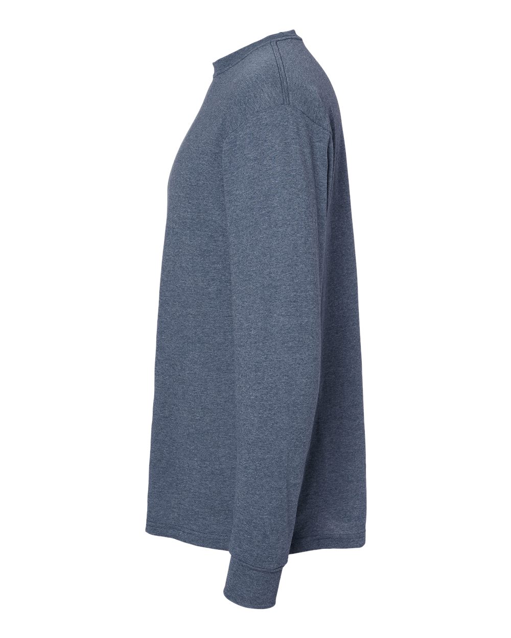 M&O Unisex Gold Soft Touch Long Sleeve T-Shirt - 4820 - 4820M Heather Navy