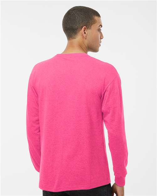 M&O Unisex Gold Soft Touch Long Sleeve T-Shirt - 4820 - 4820M Neon Pink
