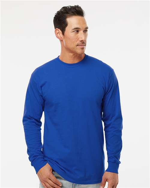 M&O Unisex Gold Soft Touch Long Sleeve T-Shirt - 4820 - 4820M Royal