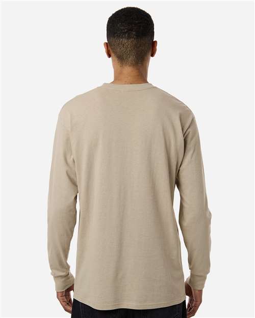 M&O Unisex Gold Soft Touch Long Sleeve T-Shirt - 4820 - 4820M Sand