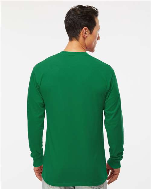 M&O Unisex Gold Soft Touch Long Sleeve T-Shirt - 4820 - 4820M Fine Kelly Green