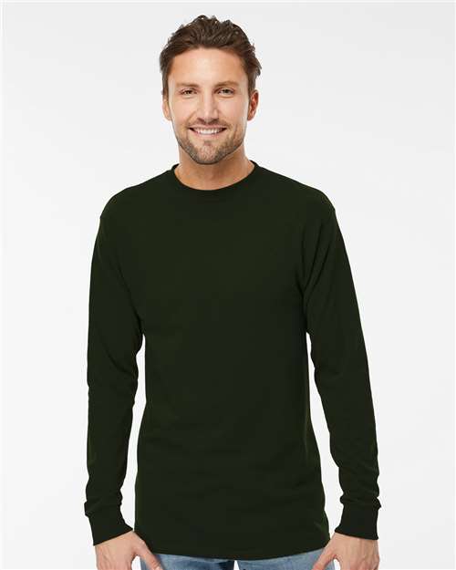 M&O Unisex Gold Soft Touch Long Sleeve T-Shirt - 4820 - 4820M Forest Green