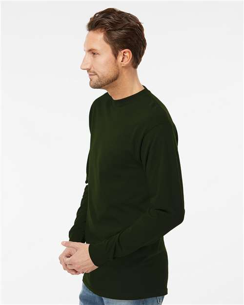 M&O Unisex Gold Soft Touch Long Sleeve T-Shirt - 4820 - 4820M Forest Green