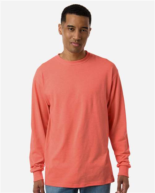 M&O Unisex Gold Soft Touch Long Sleeve T-Shirt - 4820 - 4820M Heather Coral