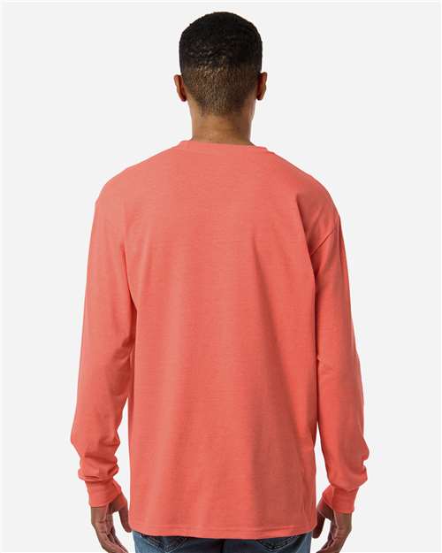 M&O Unisex Gold Soft Touch Long Sleeve T-Shirt - 4820 - 4820M Heather Coral