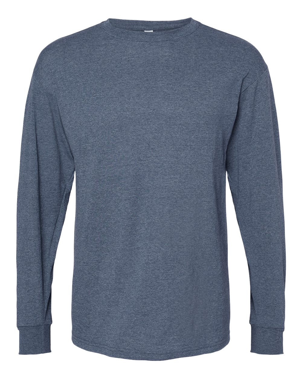 M&O Unisex Gold Soft Touch Long Sleeve T-Shirt - 4820 - 4820M Heather Navy