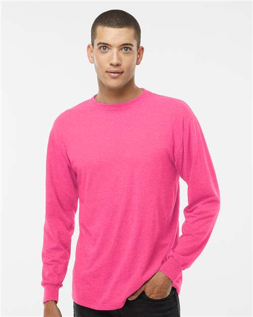 M&O Unisex Gold Soft Touch Long Sleeve T-Shirt - 4820 - 4820M Neon Pink