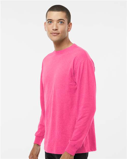 M&O Unisex Gold Soft Touch Long Sleeve T-Shirt - 4820 - 4820M Neon Pink