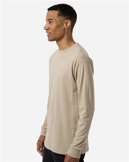M&O Unisex Gold Soft Touch Long Sleeve T-Shirt - 4820 - 4820M Sand