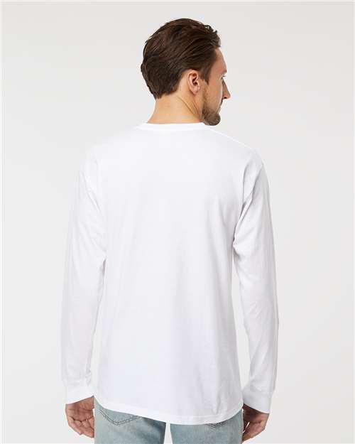 M&O Unisex Gold Soft Touch Long Sleeve T-Shirt - 4820 - 4820M White